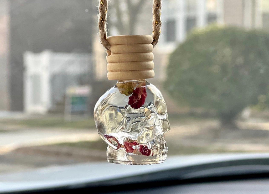Glass SKULL Car Diffuser