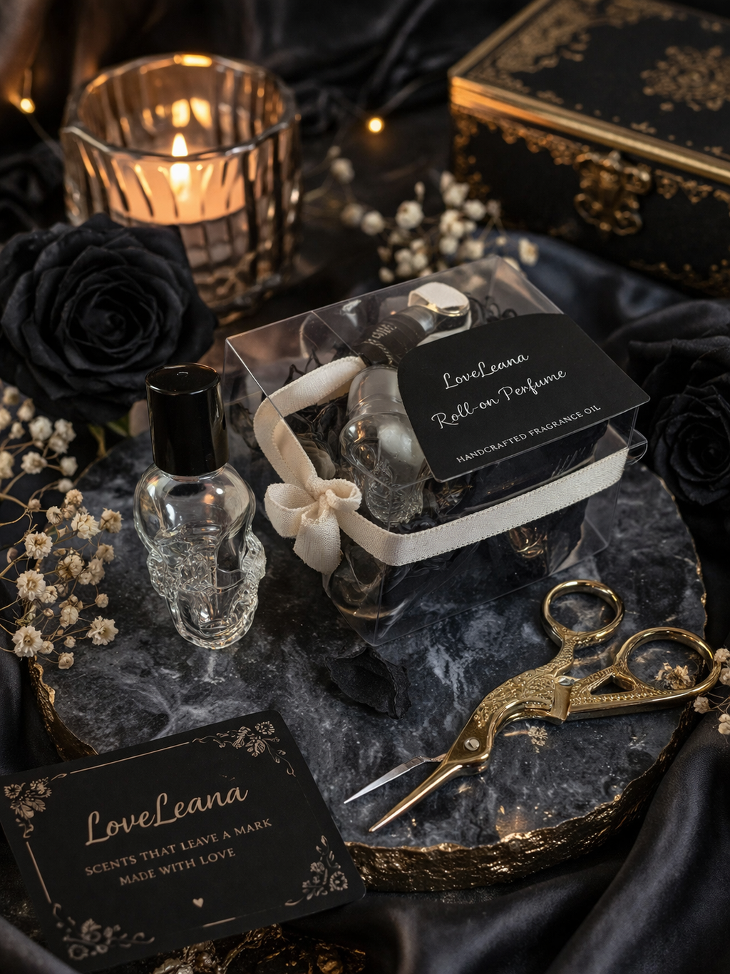 Roll on Skull Perfume Bottles