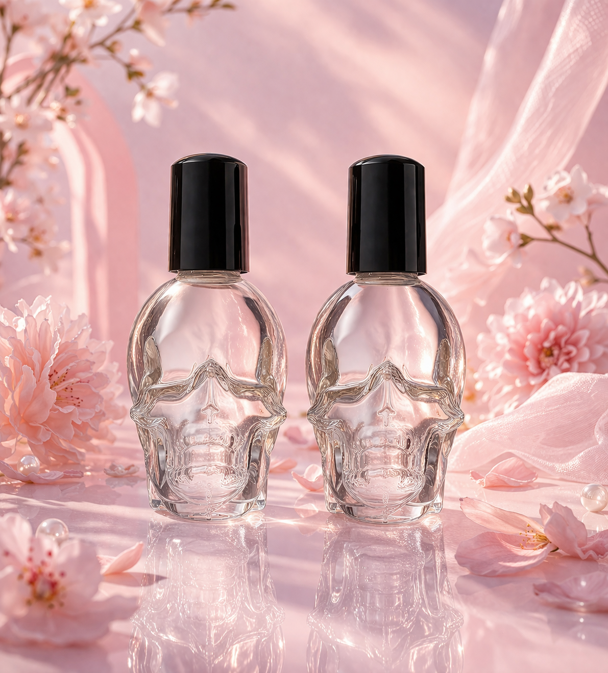 Roll on Skull Perfume Bottles