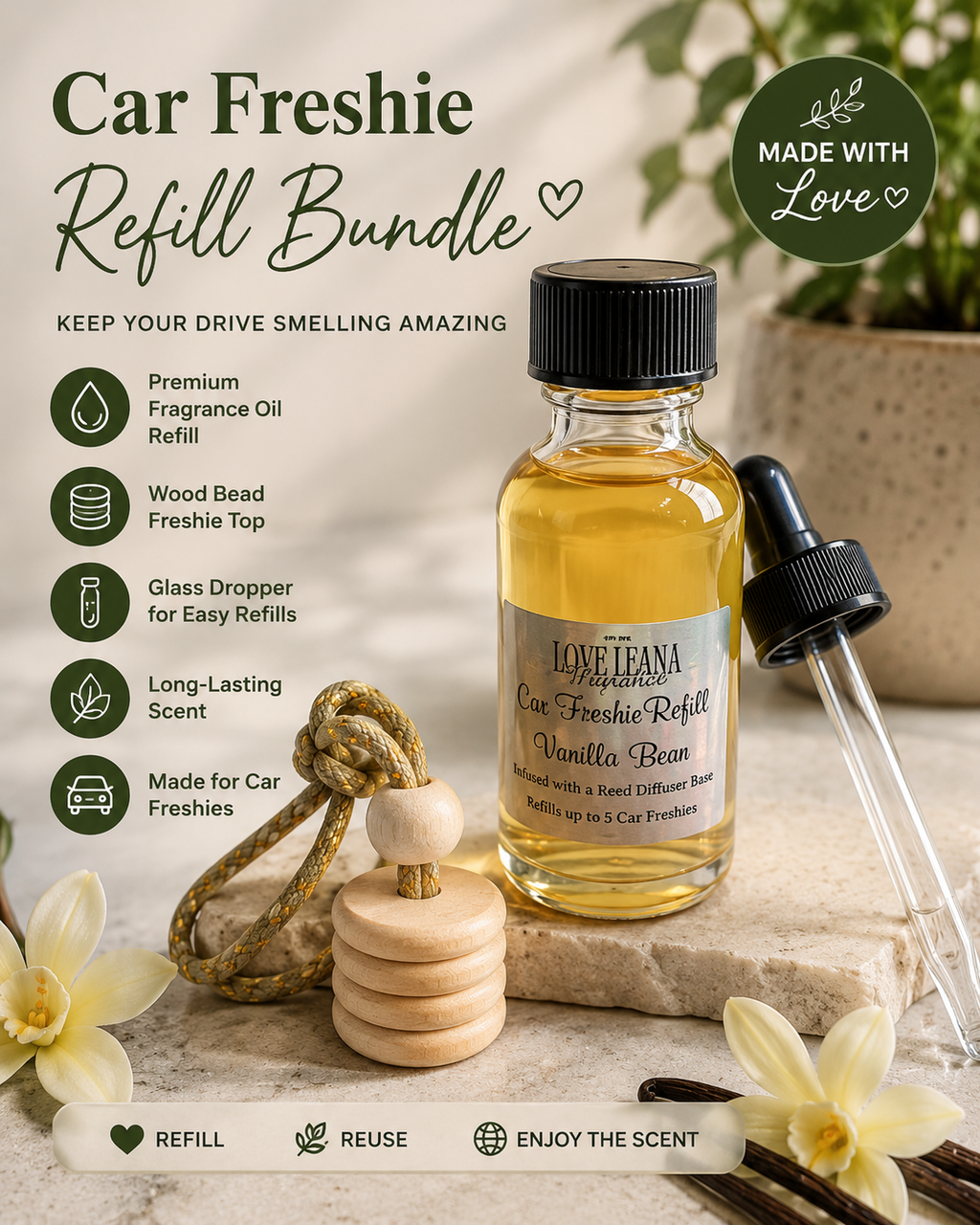 Love Leana Car Freshie Refill set