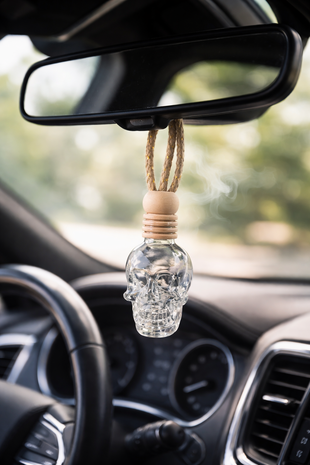 Glass SKULL Car Diffuser